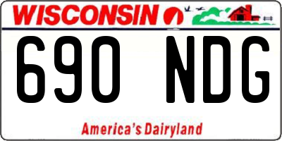 WI license plate 690NDG
