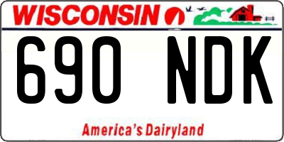 WI license plate 690NDK