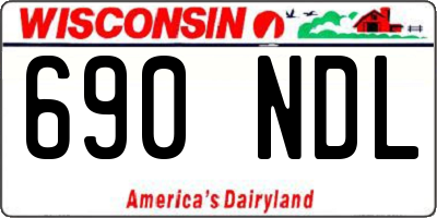 WI license plate 690NDL