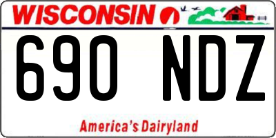 WI license plate 690NDZ