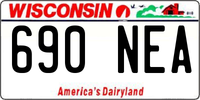 WI license plate 690NEA