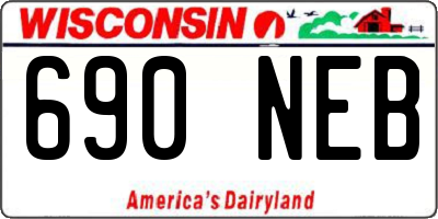 WI license plate 690NEB