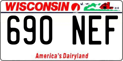 WI license plate 690NEF