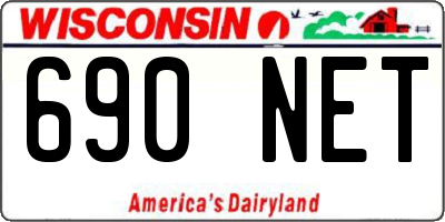 WI license plate 690NET