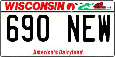 WI license plate 690NEW