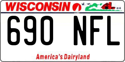 WI license plate 690NFL