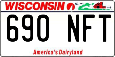 WI license plate 690NFT