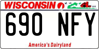 WI license plate 690NFY