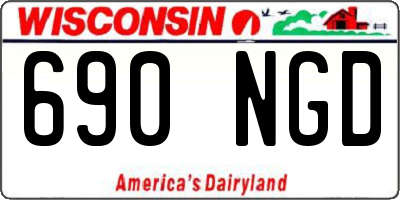 WI license plate 690NGD
