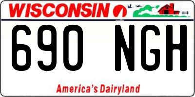 WI license plate 690NGH