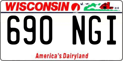 WI license plate 690NGI