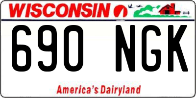 WI license plate 690NGK