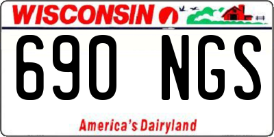 WI license plate 690NGS