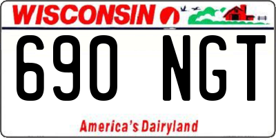 WI license plate 690NGT