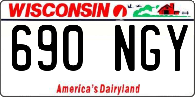 WI license plate 690NGY