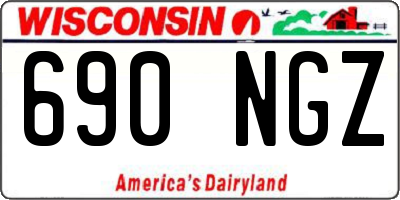 WI license plate 690NGZ