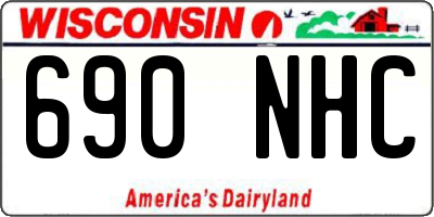 WI license plate 690NHC