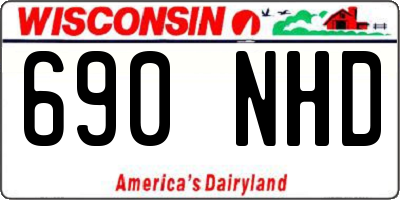 WI license plate 690NHD