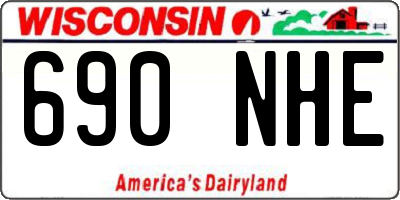 WI license plate 690NHE