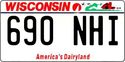 WI license plate 690NHI