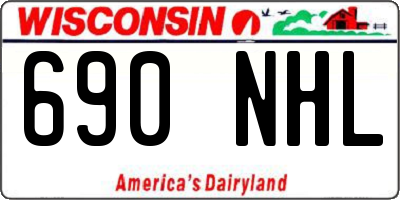 WI license plate 690NHL