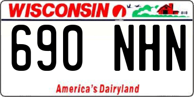 WI license plate 690NHN