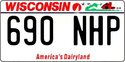 WI license plate 690NHP