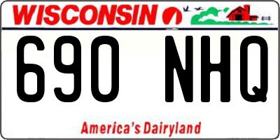WI license plate 690NHQ