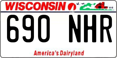 WI license plate 690NHR