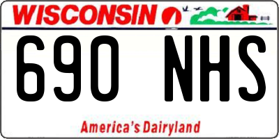 WI license plate 690NHS