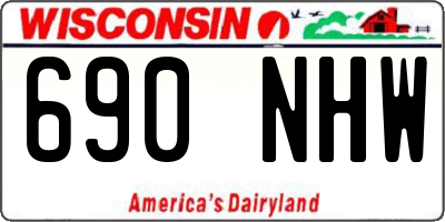 WI license plate 690NHW