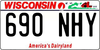 WI license plate 690NHY