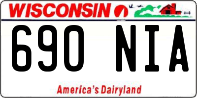 WI license plate 690NIA