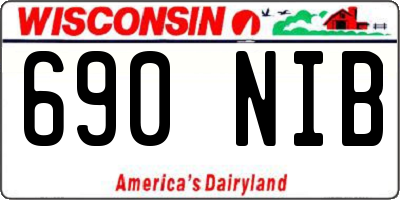 WI license plate 690NIB
