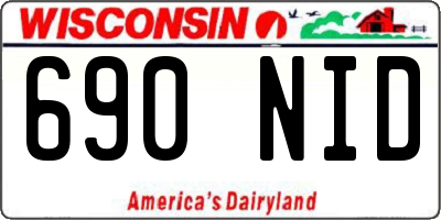 WI license plate 690NID