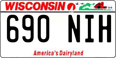 WI license plate 690NIH