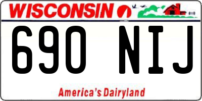 WI license plate 690NIJ