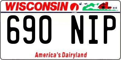 WI license plate 690NIP