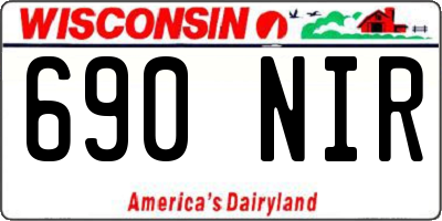 WI license plate 690NIR