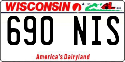 WI license plate 690NIS