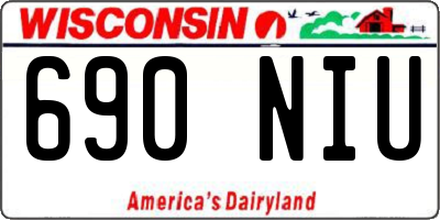 WI license plate 690NIU