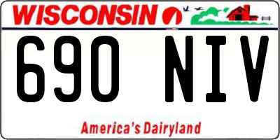 WI license plate 690NIV
