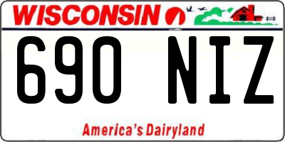WI license plate 690NIZ