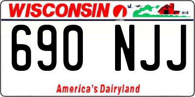 WI license plate 690NJJ