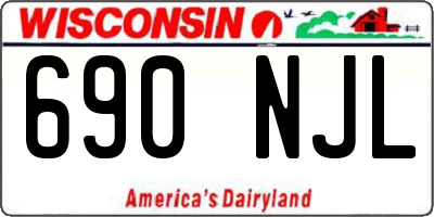 WI license plate 690NJL