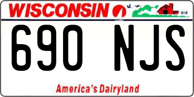 WI license plate 690NJS