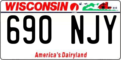 WI license plate 690NJY