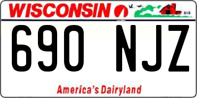 WI license plate 690NJZ