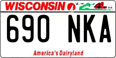 WI license plate 690NKA