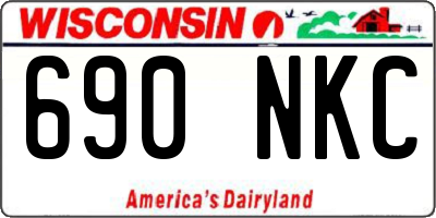 WI license plate 690NKC